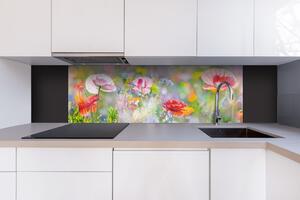 DIMEX | Dibond doska za kuchynskú linku | DBW-18060-199 Letná farebná lúka | 180 x 60 cm
