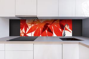 DIMEX | Dibond doska za kuchynskú linku | DBW-18060-008 Červené listy | 180 x 60 cm