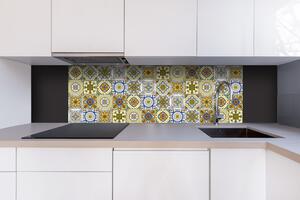 DIMEX | Dibond doska za kuchynskú linku | DBW-18060-164 Žlté kachličky | 180 x 60 cm