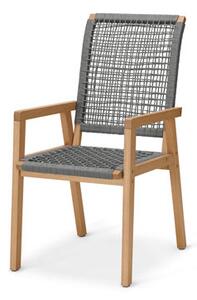 Stolička s vysokým operadlom s textilným výpletom