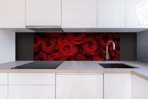 DIMEX | Dibond doska za kuchynskú linku | DBW-18060-132 Červené ruže | 180 x 60 cm