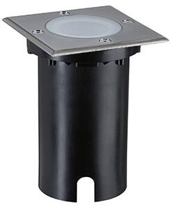 Paulmann - Floor Zapustené Podlahové Svetlo Square IP67 SWR Brushed Iron/Alu