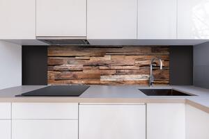 DIMEX | Dibond doska za kuchynskú linku | DBW-18060-063 Drevený múr | 180 x 60 cm