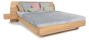 Masívna dubová posteľ Livorno 140x200 vrátane nočných stolíkov