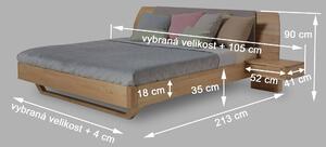 Manželská posteľ Livorno 200x200 z masívneho dreva vrátane nočných stolíkov