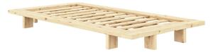 Jednolôžková posteľ z borovicového dreva s roštom v prírodnej farbe 90x200 cm Japan – Karup Design