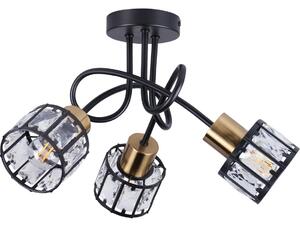 Prisadený luster ZAHARA 3xE27/10W/230V čierny