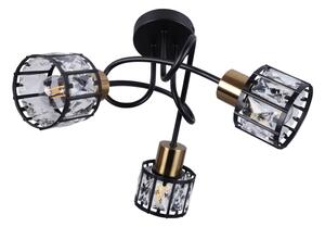 Prisadený luster ZAHARA 3xE27/10W/230V čierny