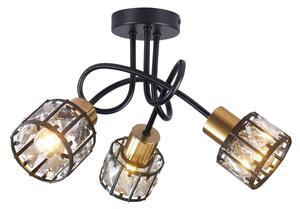 Prisadený luster ZAHARA 3xE27/10W/230V čierny