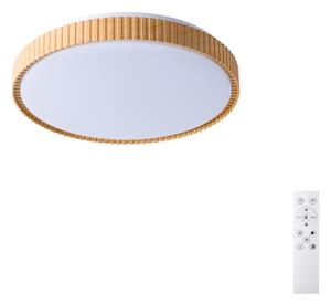 Brilagi-LED Stmievateľné stropné svietidlo CORVO LED/72W/230V 3000-6000K s drevodekorom pr.50 cm + diaľkové ovládanie