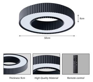 Brilagi - stmievateľné LED stropné svietidlo LUMIX LED/48W/230V 3000-6000K čierne pr. 50 cm + diaľkový ovládač