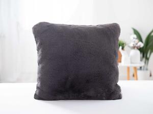 Obliečka z umelej kožušiny 45 × 45 cm – tmavosivá