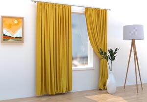 Zatemňovacie závesy Velvet horčicová – 140 × 180 cm (2 ks)