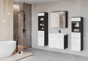 Kúpeľňová zostava MADRIT II s umývadlom, matera/biela lesk