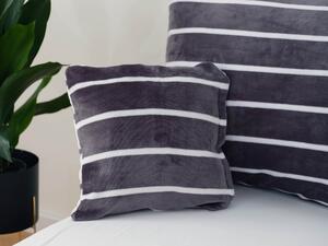 Obliečka na vankúšik mikroplyš 40 × 40 cm – Kamala tmavo sivá