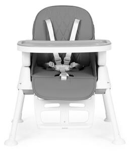 Detská stolička na kŕmenie 3v1 skladacia Ecotoys Gray Sivá