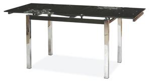Jedálenský stôl SIG-GD017 čierna/chróm