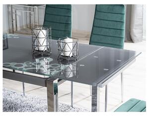 Jedálenský stôl SIG-GD017 sivá/chróm