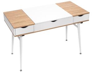 Škandinávsky kancelársky stôl LOFT so zásuvkami Hnedá