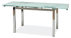 Jedálenský stôl SIG-GD017 biela/chróm