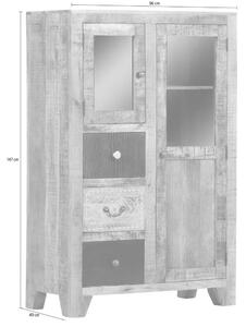 Massive home | Dřevěná knihovna/vitrína Puno mangové dřevo - VÝPRODEJ MH60668/5