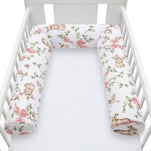 Mantinel do postieľky valec New Baby Ružová záhrada