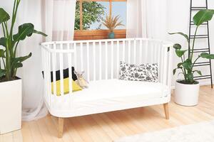 Luxusná detská postieľka s matracom PRINCIPAL 140x70 cm biela