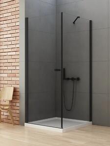 New Trendy New Soleo Black sprchovací kút 120x100 cm štvorcová čierna polomatné/priehľadné sklo D-0232A/D-0149B
