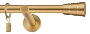 Dekorstudio Garniža jednoradová BASIC zlatá 19mm Dĺžka: 300cm, Typ uchytenia: Držiak modern, Typ príslušenstva: Bez príslušenstva