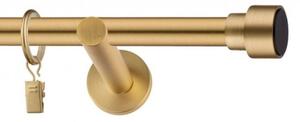 Dekorstudio Garniža jednoradová SLICK zlatá 19mm Dĺžka: 140cm, Typ uchytenia: Držiak otvorený, Typ príslušenstva: Bez príslušenstva