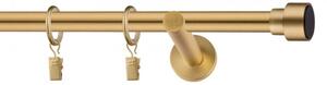 Dekorstudio Garniža jednoradová SLICK zlatá 19mm Dĺžka: 200cm, Typ uchytenia: Držiak otvorený, Typ príslušenstva: Bez príslušenstva