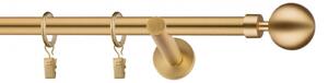 Dekorstudio Garniža jednoradová Guľa MODERN zlatá 19mm Dĺžka: 120cm, Typ uchytenia: Držiak modern, Typ príslušenstva: Bez príslušenstva