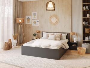Manželská posteľ Dolly s úložným priestorom - sivá Rozmer: 180x200