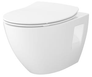 Cersanit Moduo CleanOn, závesná wc misa 53x36,5x36,5 cm s pomaly padajúcim WC sedátkom z duroplastu SET B904, biela, S701-724