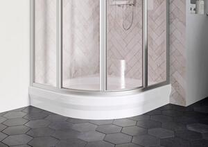 Ravak - Akrylátová štvrťkruhová sprchová vanička Elipso 80x80 cm - biela