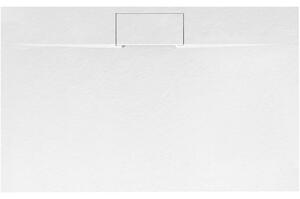 Rea - Sprchová vanička Bazalt long - biela - 100x80 cm