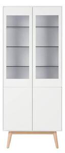 VITRÍNA, dub, prírodná farba, biela, farba duba, 80/190/40 cm home24 - Obývacie zostavy, Online Only