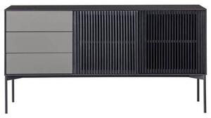 ŠIROKÁ KOMODA, dub, jaseň, antracitová, čierna, 160/82/45 cm home24 - Predsieňové programy, Online Only