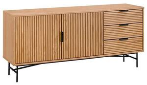ŠIROKÁ KOMODA, dub, čierna, farba duba, 160/75/40 cm home24 - Predsieňové programy, Online Only