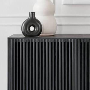 ŠIROKÁ KOMODA, dub, jaseň, čierna, 160/80/40 cm home24 - Online Only drobný nábytok, Online Only
