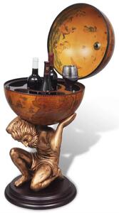Glóbusový bar/stojan na víno s Atlasom 42x42x85 cm