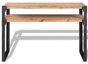 Prístavný stolík, masívne akáciové drevo, 120x40x85 cm
