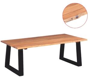 Konferenčný stolík, masívne akáciové drevo, 110x60x40 cm