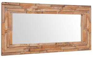 Dekoratívne zrkadlo, teakové drevo 120x60 cm, obdĺžnikové