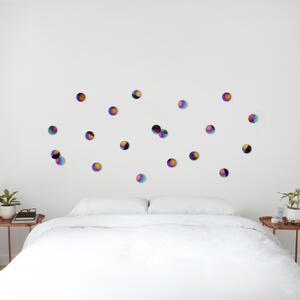 Nástenná dekorácia Confetti Dots Rainbow set 10 ks