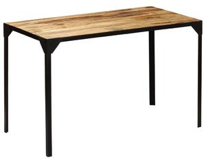 Jedálenský stôl 120 cm masívne surové mangovníkové drevo a oceľ