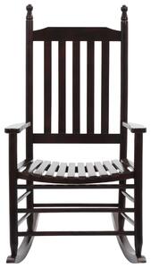 Hojdacie kreslo so zaobleným sedadlom, hnedé, topoľové drevo