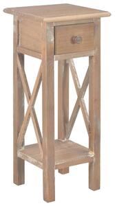Príručný stolík, hnedý 27x27x65,5 cm, drevo