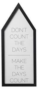 Čierny drevený rámček Make the days count