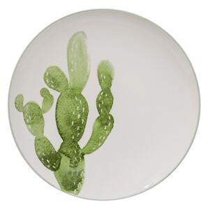 Keramický tanier Cactus biely